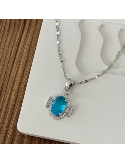 Mavi Taş Silver Kolye