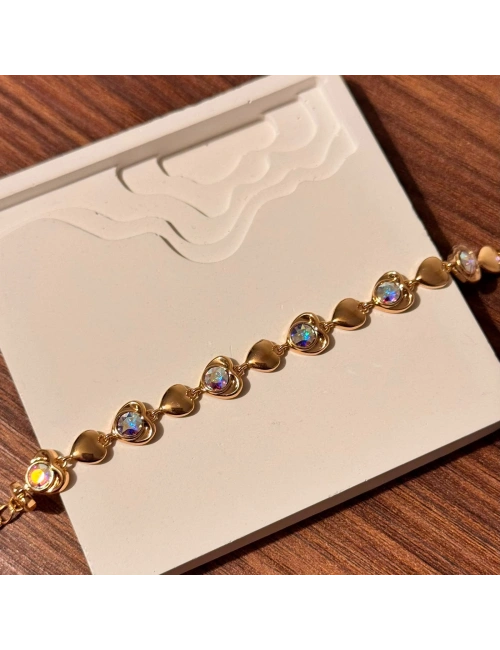 Kalpli Rose Gold Taşlı Bileklik