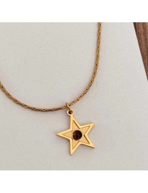 Minimal Yıldız Gold Kolye
