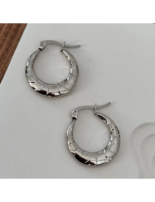Silver Desenli Küpe