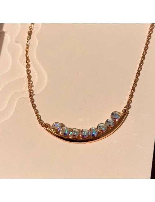 Rose Gold Beyaz Taşlı Kolye
