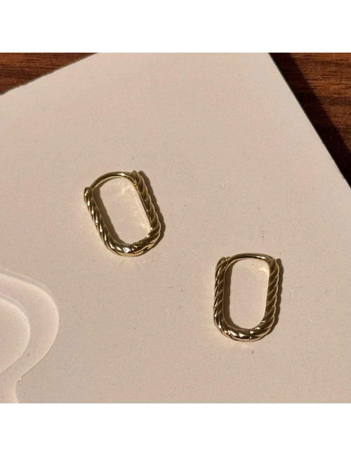 Gold İnce Mini Küpe