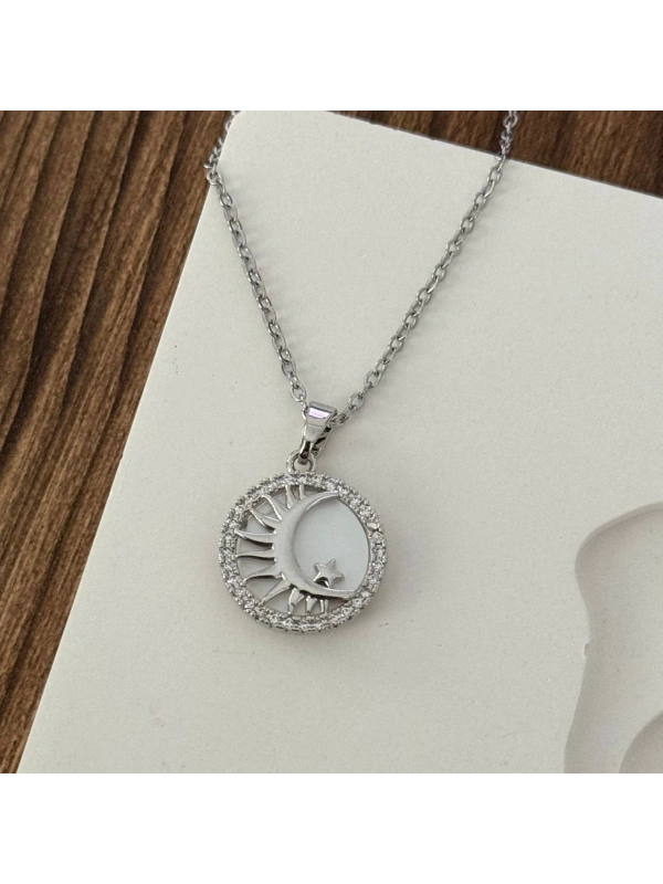 Minimal Tarot Silver Kolye