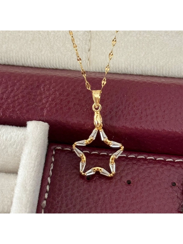Gold Yıldız Kolye