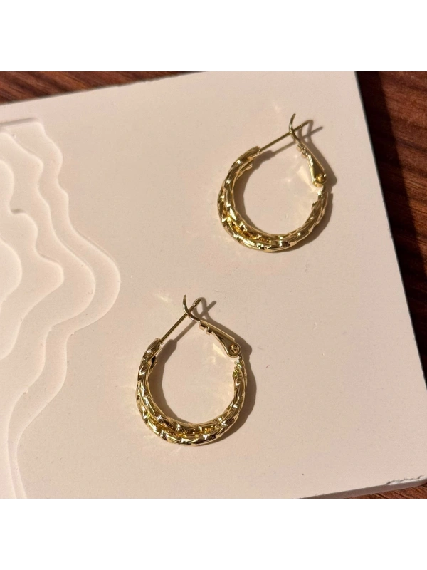 Gold Mini Halka Küpe