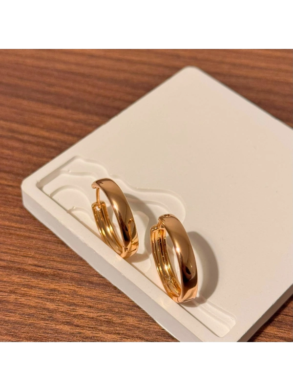 Rose Gold Halka Küpe