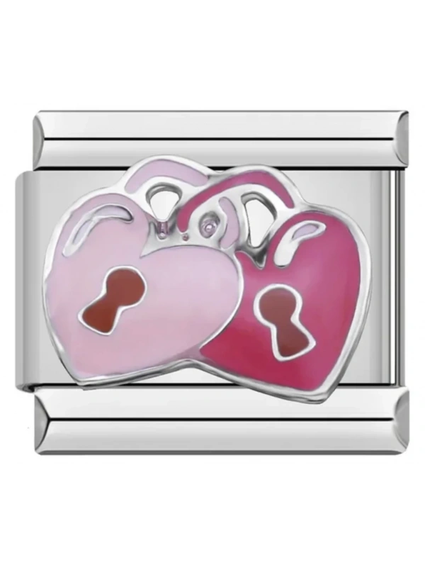 Kilitler Kalp Pembe - 11 - İtalyan Charm