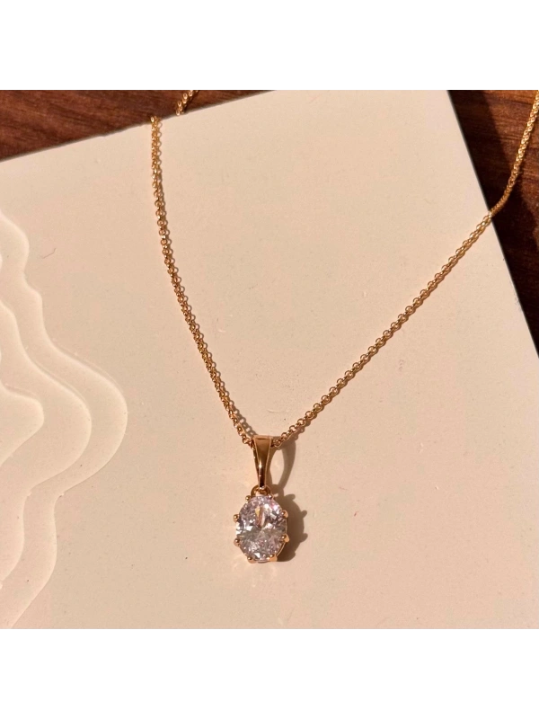 Rose Gold Taşlı Kolye