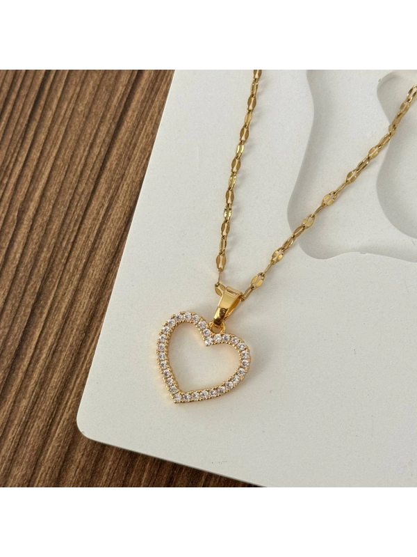 Kalp Gold Taşlı Kolye