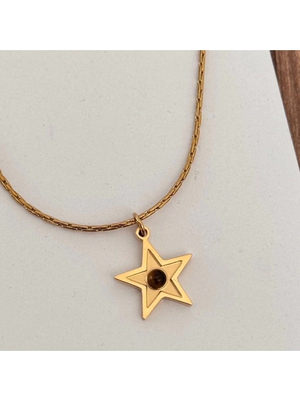 Minimal Yıldız Gold Kolye