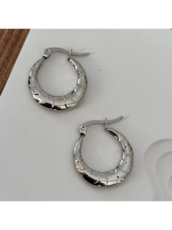 Silver Desenli Küpe