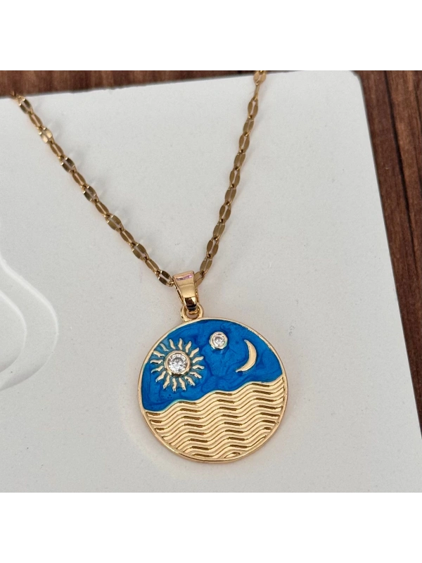 Gökyüzü Plaka Kolye