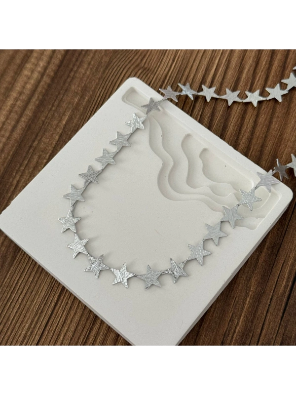 Yıldızlı Silver Kolye
