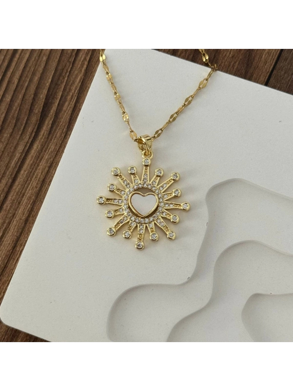Antik Kalp Gold Kolye