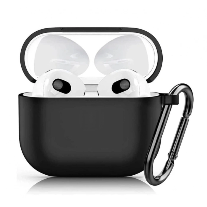 Airpods 3. Nesil Uyumlu Siyah Kılıf