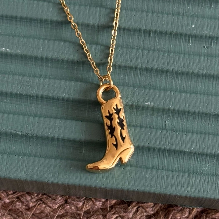 Siyah Kovboy Çizmesi Kolye