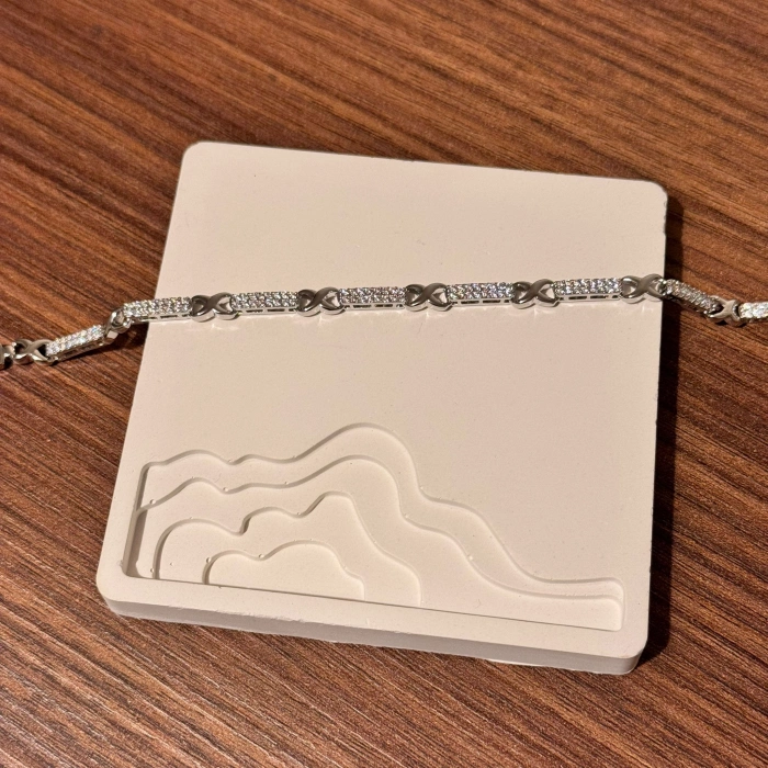Sonsuzluk Silver Taşlı Bileklik