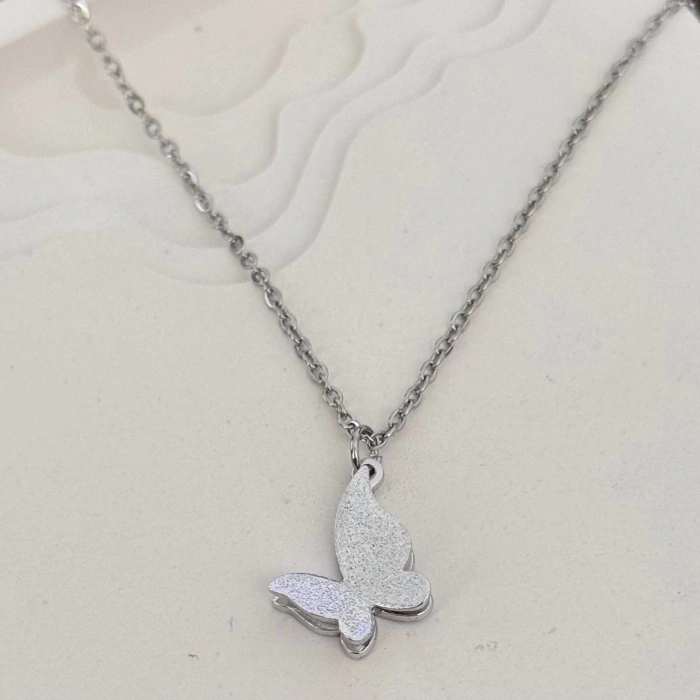 Minimal Kelebek Kolye