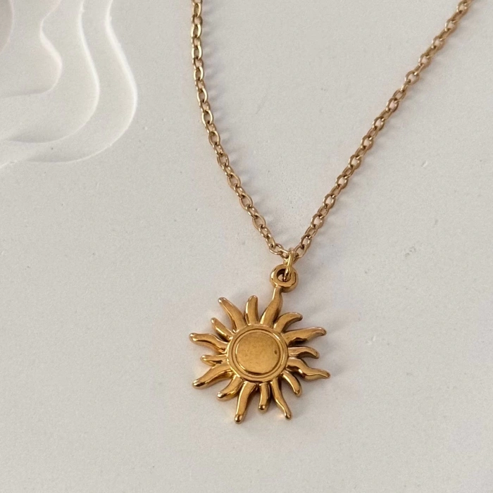 Gold Minimal Güneş Kolye