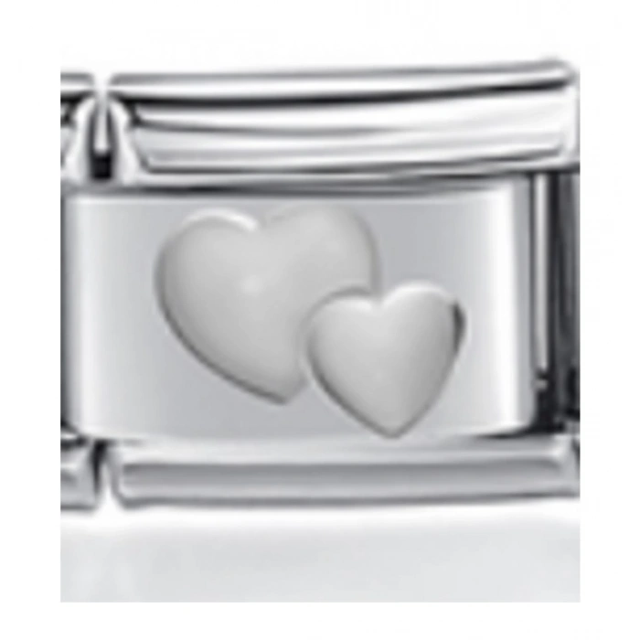 İkili Dolu Kalp - İtalyan Charm