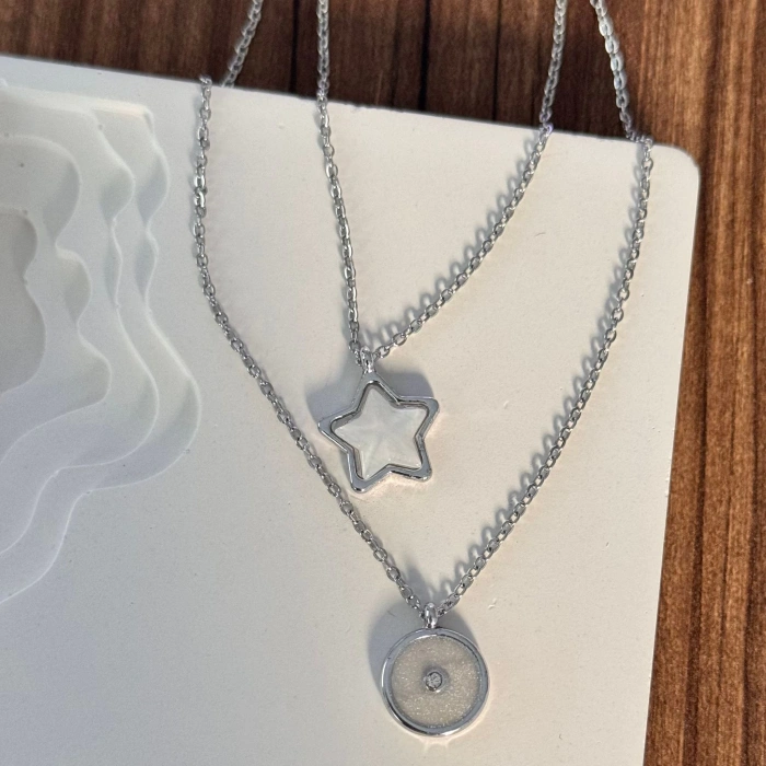 İkili Yıldız Kolye