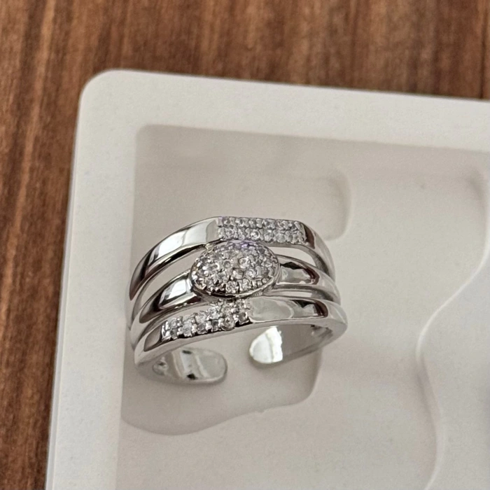 Sıralı Taşlı Yüzük - Ayarlanabilir