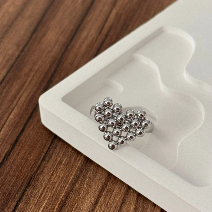 Kalpli Boncuk Yüzük - Ayarlanabilir