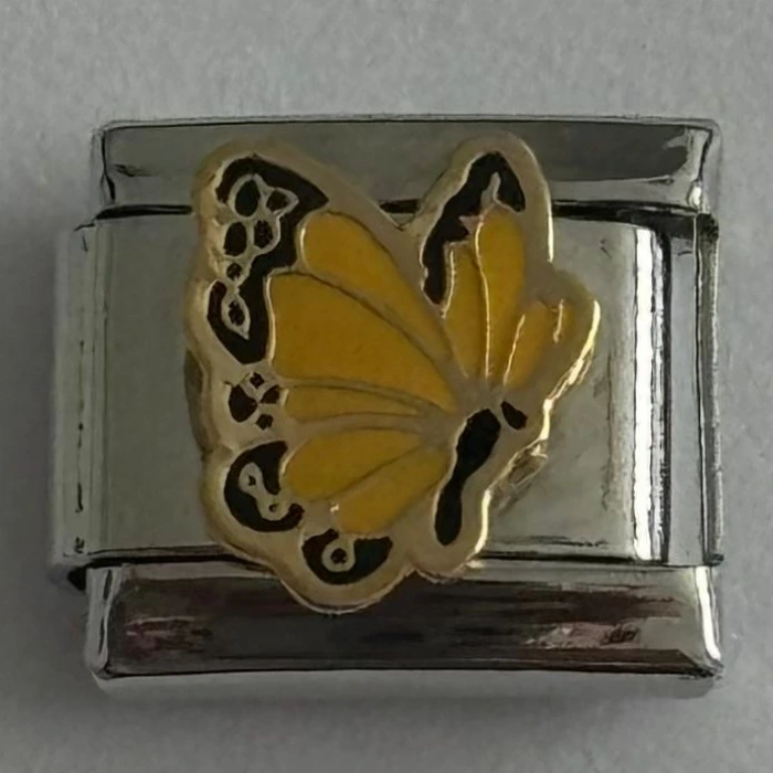 Sarı Kelebek - 378 - İtalyan Bileklik Charmı