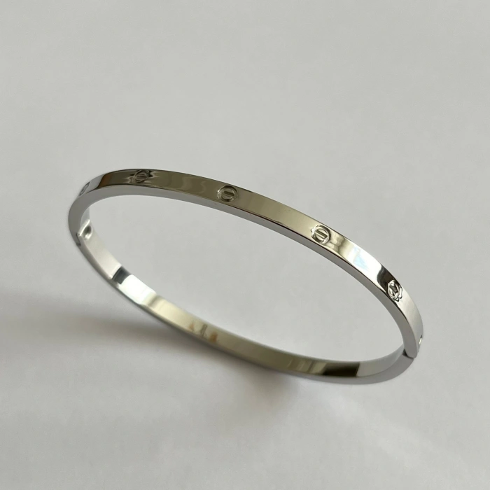 Kelepçe Bileklik Silver İnce 6