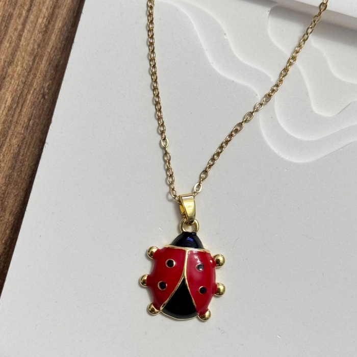 Uğur Böceği Kolye