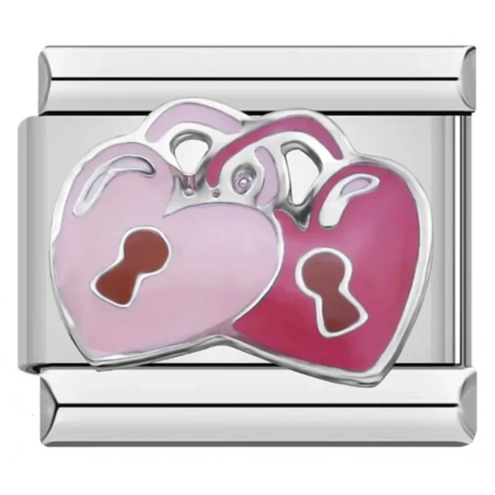 Kilitler Kalp Pembe - 11 - İtalyan Charm