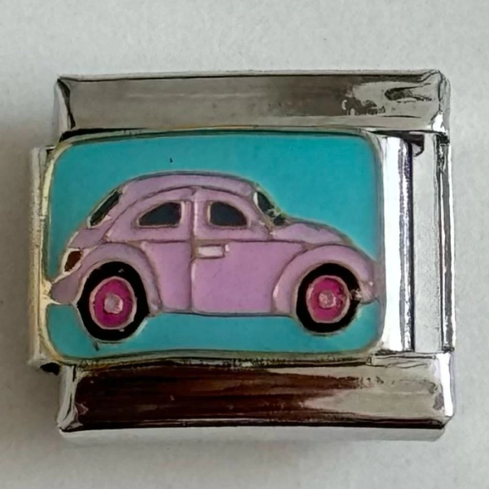 Pembe Araba - 447 - İtalyan Bileklik Charmı