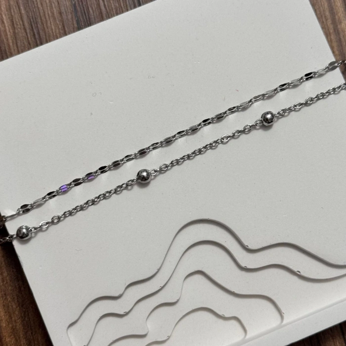 İnce İkili Zincir Bileklik