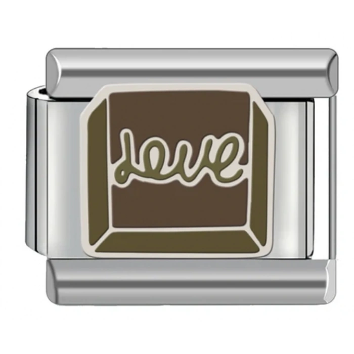 Love Kahverengi - 289 - İtalyan Bileklik Charmı