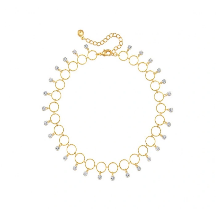 Halka Taşlı Kolye - Özel Seri