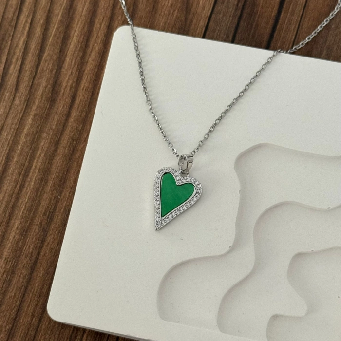 Yeşil Kalp Kolye
