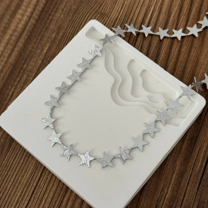 Yıldızlı Silver Kolye