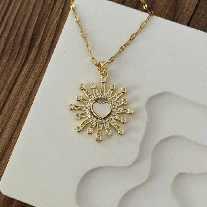 Antik Kalp Gold Kolye