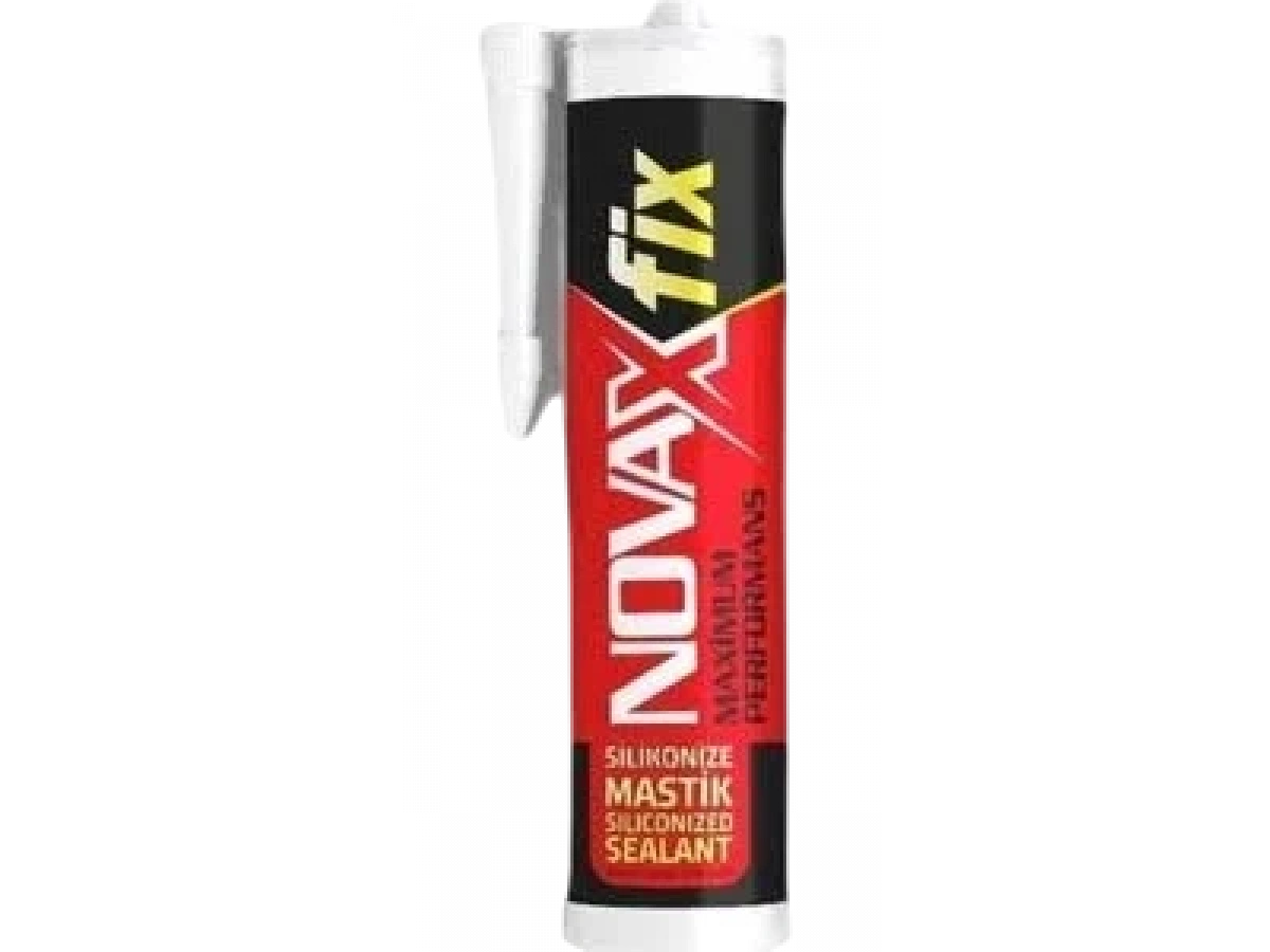 NOVAXFİX SİLİKONİZE MASTİK SİYAH