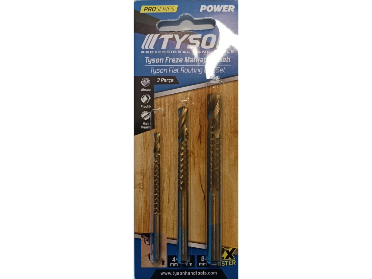TYSON FREZE MATKAP UÇ SETİ 3LÜ