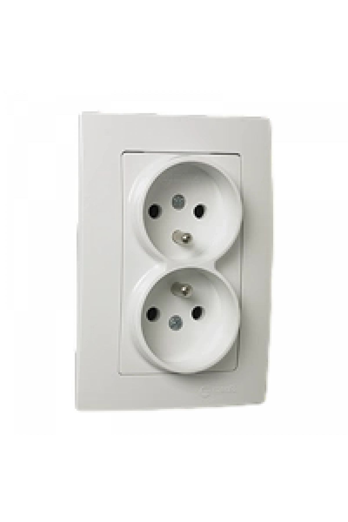 MAKEL LİLLIUM KARE İKİLİ TOPRAKLI PRİZ BEYAZ