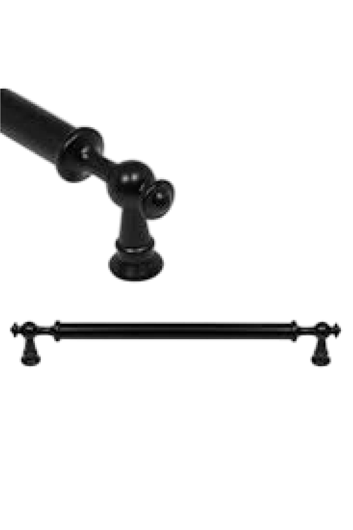 NOBEL AYVALIK DÜZ KULP MATSİYAH 96MM