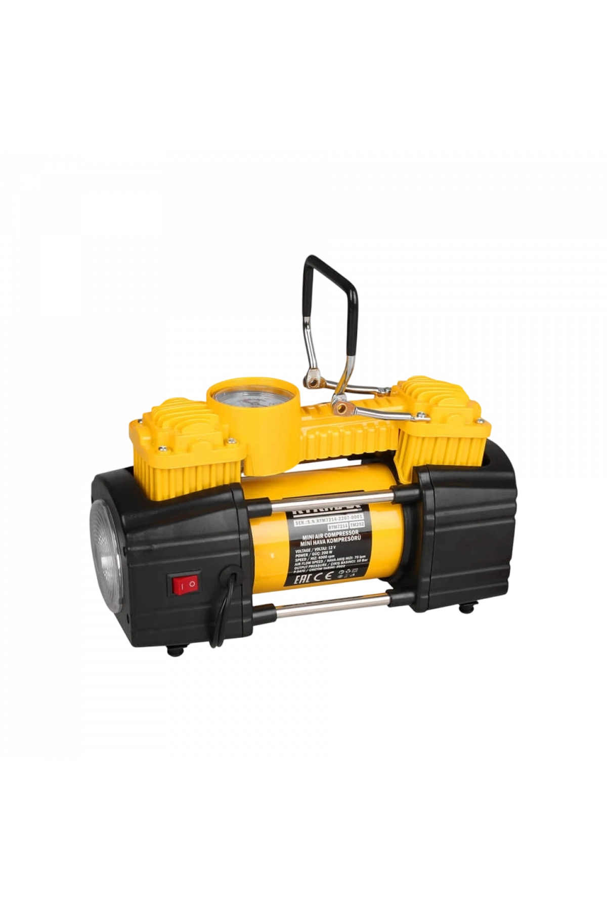 RTRMAX MİNİ OTO HAVA KOMPRESÖR ÇİFT PİSTON RTM 7214
