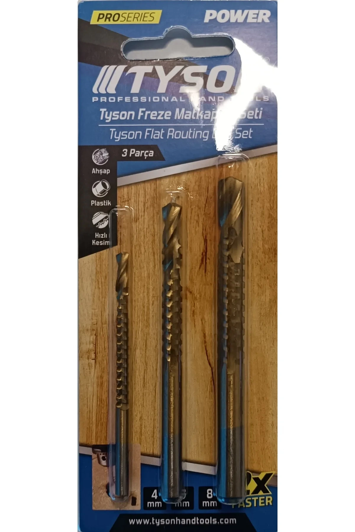 TYSON FREZE MATKAP UÇ SETİ 3LÜ