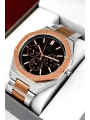Erkek Kol Saati Rose-Gümüş Renk Çelik Kordon ve Kasa, Function sdfer001