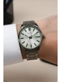Takvimli Erkek Kol Saati Çelik Kordon 3 Atm Suya Dayanıklı Bileklik Hediyeli Füme sdfer029