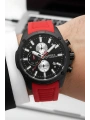 Sergio Tacchini Premium Lüx Erkek Kol Saati Kırmızı Silikon Kordon Siyah Renk Kasa Stsd002