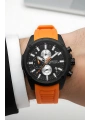 Sergio Tacchini Premium Lüx Erkek Kol Saati Turuncu Silikon Kordon Siyah Renk Kasa Stsd002