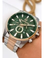Sergio Tacchini Premium Lüx Çelik Kordon Erkek Kol Saati Rose-yeşil Stsd008