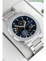 Otomatik Erkek Saati, Gümüş Renk Çelik Kordon&Kasa, Mavi Kadran, Cam Arka Kapak sdfer078